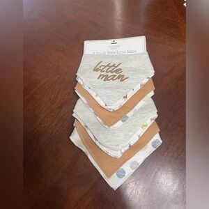 modern baby 8 pack of little man theme bandana bibs for baby NWT